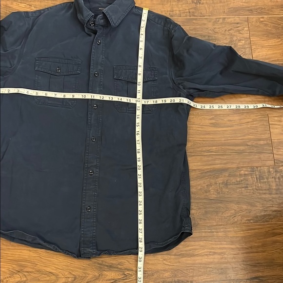 2 Banana Republic Blue and White Casual Button Down Shirt and Navy Shirt - Picture 7 of 15